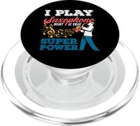 Je Joue du Saxophone Superpower Saxophonist PopSockets PopGrip pour MagSafe