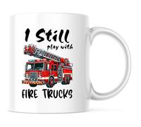 Je Joue Encore Avec Les Camions De Pompiers. Tasse À Café Élégantes Mug À Café Humour Tasses À Thé Pour Boissons Chaudes Travail Cacao 330Ml