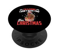 Je Joue, Je n'ai Pas Le Temps pour Noël - Gamer Xmas PopSockets PopGrip Adhésif