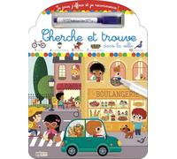 Je joue, j'efface et je recommence ! : Cherche et trouve dans la ville - Livre jeu avec 1 feutre effaçable - Apprendre à compter jusqu'à 10 - Dès 4 ans