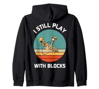 Je Joue Toujours avec des Blocs - Design Rétro Sweat à Capuche