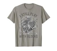 Je Joue Toujours avec des Blocs Funny Car Mechanic Car Engine T-Shirt