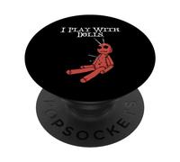 Je Joue Toujours avec des poupées Funny Halloween Voodoo PopSockets PopGrip Adhésif