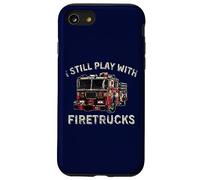 Je Joue Toujours avec Firetrucks Back The Red Firefighter Coque pour iPhone SE (2020) / 7/8