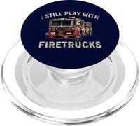 Je Joue Toujours avec Firetrucks Back The Red Firefighter PopSockets PopGrip pour MagSafe