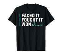 Je l'ai affronté, Je l'ai combattu, J'Ai gagné la Sensibilisation au Cancer de l'ovaire T-Shirt