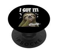 Je l'ai Compris ! Enfin Les réponses aux Questions Paresseux Mignons penseur Lent PopSockets PopGrip Adhésif