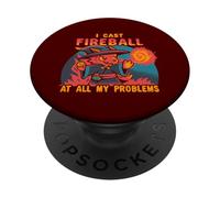 Je Lance Une Boule de feu à Tous Mes problèmes PopSockets PopGrip Adhésif