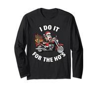 Je Le Fais pour The HO's Funny Christmas Biker Santa Manche Longue
