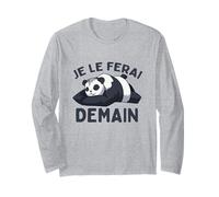 Je Le Ferai Demain Panda Mignon Qui Dort Paresseux Humour Manche Longue