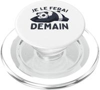 Je Le Ferai Demain Panda Mignon Qui Dort Paresseux Humour PopSockets PopGrip pour MagSafe