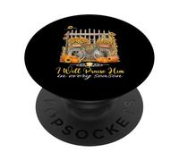 Je Le louerai à Chaque Saison Automne Christian Bike PopSockets PopGrip Adhésif