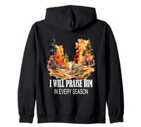 Je Le louerai à Chaque Saison du culte chrétien d'automne Sweat à Capuche