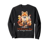 Je Le louerai à Chaque Saison Fall Fox Christian Worship Sweatshirt