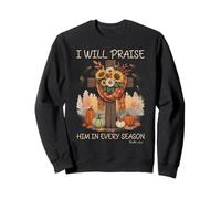 Je Le louerai à Chaque Saison Thanksgiving Jesus Pumpkin Sweatshirt