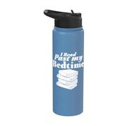 Je lis après l'heure du coucher Stainless Steel Insulated Water Bottle