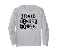 Je lis des Livres Interdits Funny Bookish Ransom Note Reader Library Manche Longue