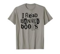Je lis des Livres Interdits Funny Bookish Ransom Note Reader Library T-Shirt