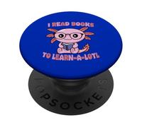 Je lis des Livres pour Apprendre Une créature de la mer Kawaii Cute Funny PopSockets PopGrip Adhésif