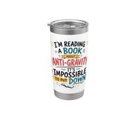 Je lis un livre sur une blague sur la physique anti-gravité Gobelet isotherme en acier inoxydable double paroi
