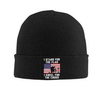Je m’agenouille pour la Croix Bonnet Chaud tricoté Cap Hip Hop Bonnet Chapeau Automne Hiver Extérieur Bonnets Chapeaux pour Hommes Femmes Adulte Hiver Chaleur