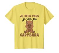 Je M’en Fous Je suis Un Capybara - Sweet Capybara T-Shirt, Enfant, Citron, 12 Ans