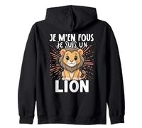 Je M’en Fous Je suis Un Lion - Sweet Lion Sweat à Capuche