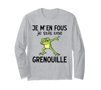 Je m’en fous je suis une grenouille drôle animaux humour Manche Longue