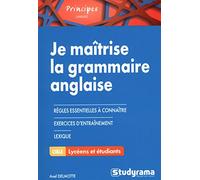 Je maîtrise la grammaire anglaise