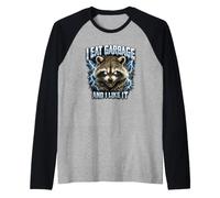 Je Mange des ordures et J'aime ça Cadeau drôle de Raton Manche Raglan