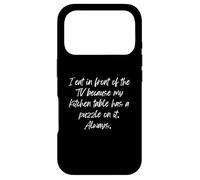 Je Mange Devant la télé Parce Que J'adore Les Puzzles Coque pour iPhone 17 Pro