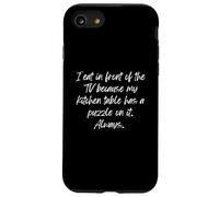 Je Mange Devant la télé Parce Que J'adore Les Puzzles Coque pour iPhone SE (2020) / 7/8