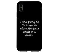 Je Mange Devant la télé Parce Que J'adore Les Puzzles Coque pour iPhone XS Max