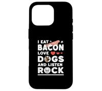 Je Mange du Bacon, J'aime Les Chiens ET J'ÉCOUTE DE LA Musique Rock, Freedom Vibes Coque pour iPhone 16 Pro