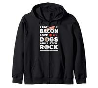 Je Mange du Bacon, J'aime Les Chiens ET J'ÉCOUTE DE LA Musique Rock, Freedom Vibes Sweat à Capuche
