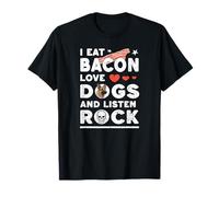 Je Mange du Bacon, J'aime Les Chiens ET J'ÉCOUTE DE LA Musique Rock, Freedom Vibes T-Shirt