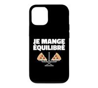 Je Mange Équilibré Humour Drôle Pizza Balance Alimentaire Coque pour iPhone 12/12 Pro