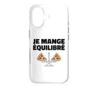 Je Mange Équilibré Humour Drôle Pizza Balance Alimentaire Coque pour iPhone 17