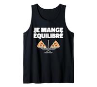 Je Mange Équilibré Humour Drôle Pizza Balance Alimentaire Débardeur