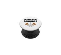 Je Mange Équilibré Humour Drôle Pizza Balance Alimentaire PopSockets PopGrip Adhésif