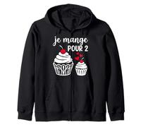 Je Mange pour 2 Future Maman Rigolo Drôle Sweat à Capuche