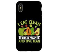 Je Mange sainement, Je m'entraîne méchamment et Je vis Maigre Coque pour iPhone X/XS