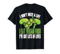 Je Mange Végétal J'Ai Plus De Vies qu'un Jeu Vidéo T-Shirt