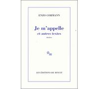 Je m'appelle Suivi de Donnant donnant - Enzo Cormann - Minuit - broché - Théâtre