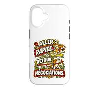 Je Marche Il Mène L’Enquête Humour Promenade Chien Coque pour iPhone 16