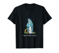 Je Marche où Je Veux - Bénis Mère Mary Stomping Snake T-Shirt Graphique avec Valeur
