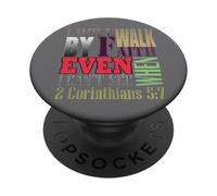 Je marcherai par la Foi même si Je ne Peux Pas Voir 2 Corinthiens 5:7 PopSockets PopGrip Adhésif
