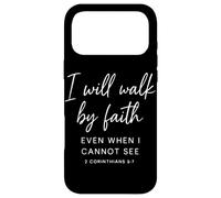 Je marcherai par la Foi même si Je ne Peux Pas Voir 2 Corinthiens Coque pour iPhone 17 Pro Max
