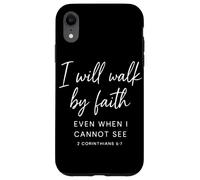 Je marcherai par la Foi même si Je ne Peux Pas Voir 2 Corinthiens Coque pour iPhone XR