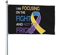 Je me concentre sur le combat et la peur Bladder Flags Bannière 4x6 pieds Patio Pelouse et jardin Décoration extérieure Drapeaux Couleurs vives et résistant à la décoloration